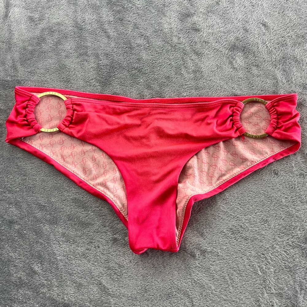 Victoria's Secret Orange Hipster Gold O Rings Bikini Bottom M